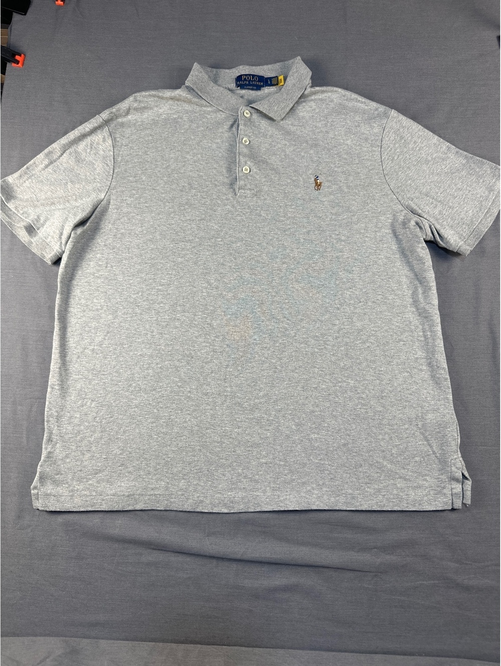 Polo Ralph Lauren Men's Classic Fit Gray Polo Shirt Size L
